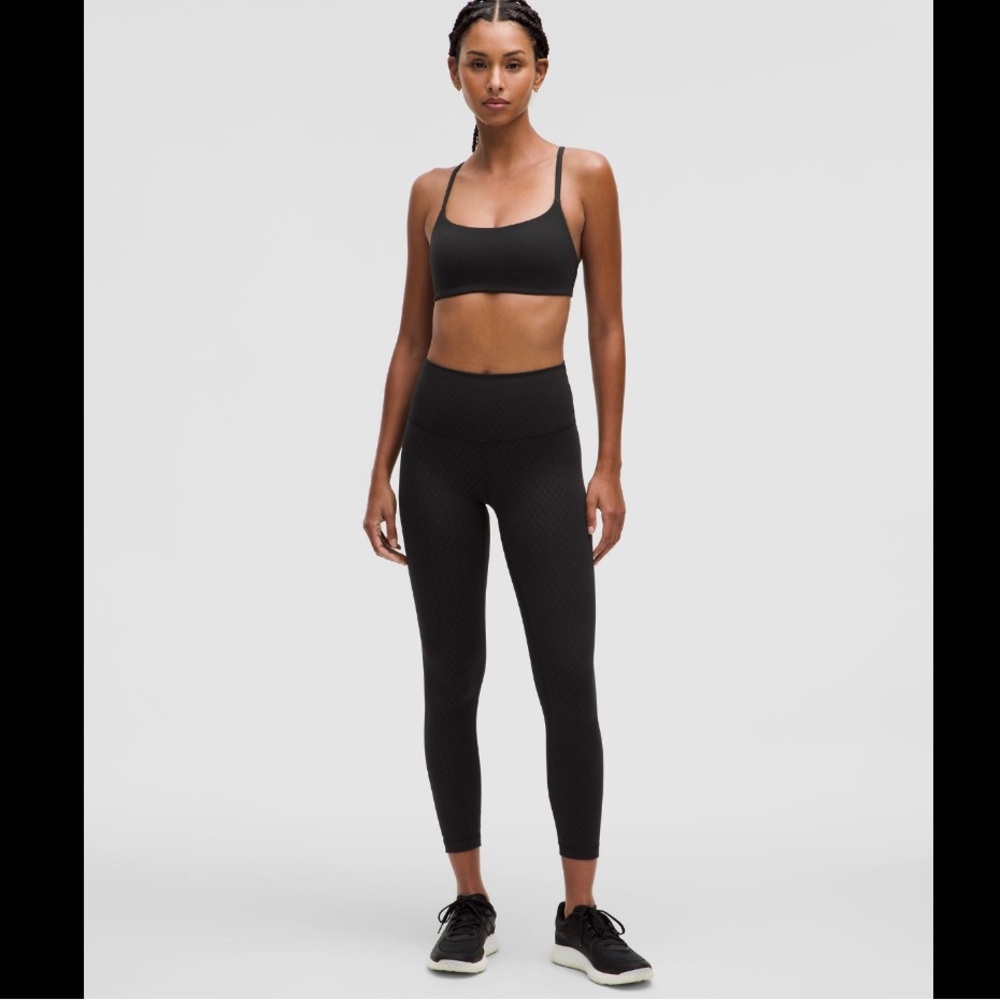 Lululemon Wunder Train 25” Geo Tile Emboss Black Size 6